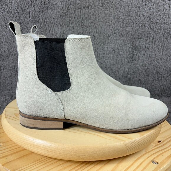 Urban Outfitters Chelsea Boot Mens Size 11 Suede Bone Pull On Ankle - Picture 1 of 9